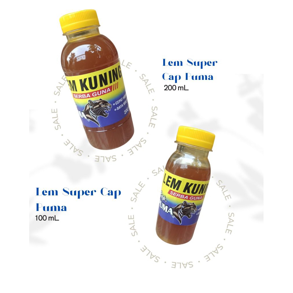 Lem Kuning Cap Puma - Lem Super/Lem Serbaguna/Lem Sepatu/Lem Kuat/Lem Kain