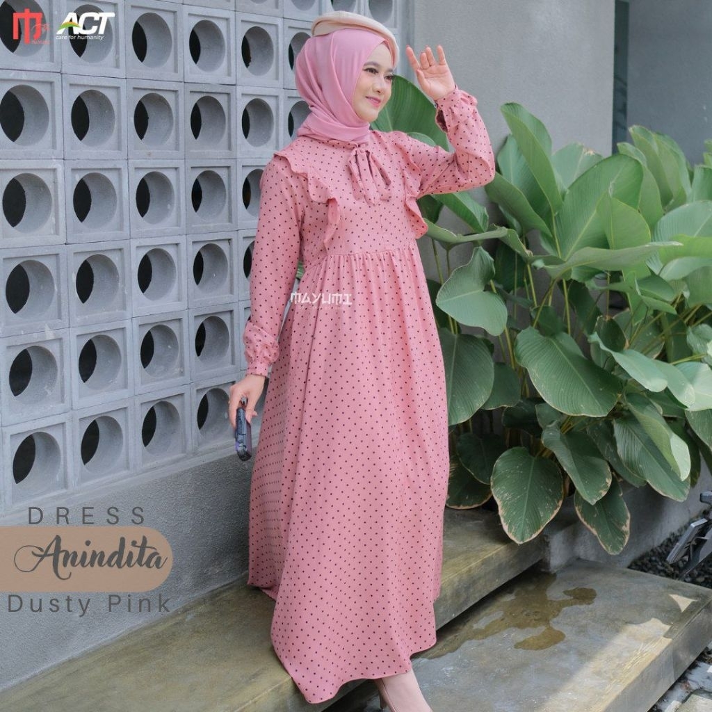 Anindita Dress by Mayumi Gamis Wanita Gamis Muslimah Baju Muslim Perempuan by Mayumi