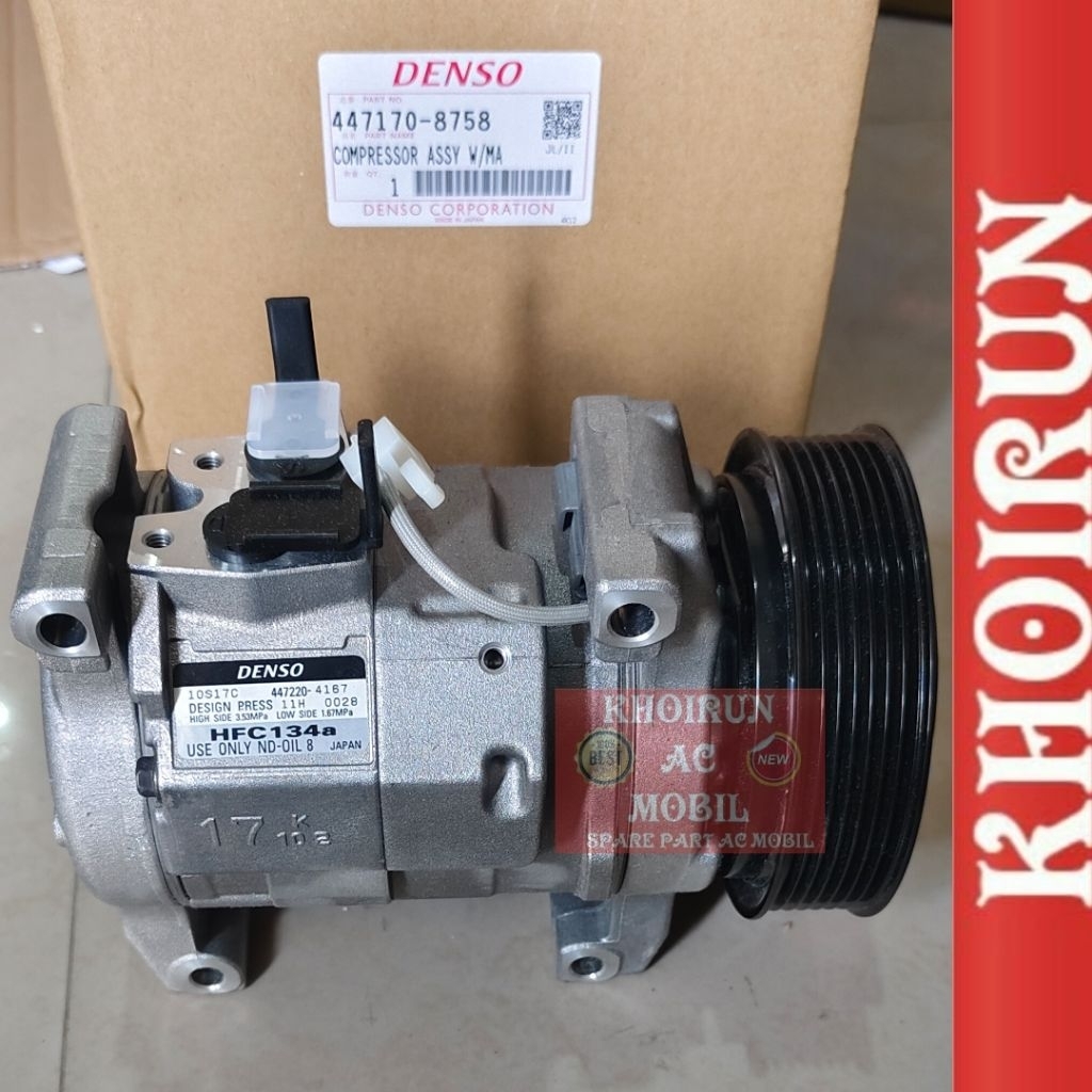 Kompresor Ac Mobil Honda Stream 2.0/2000cc tahun 2002/2004 Denso Asli