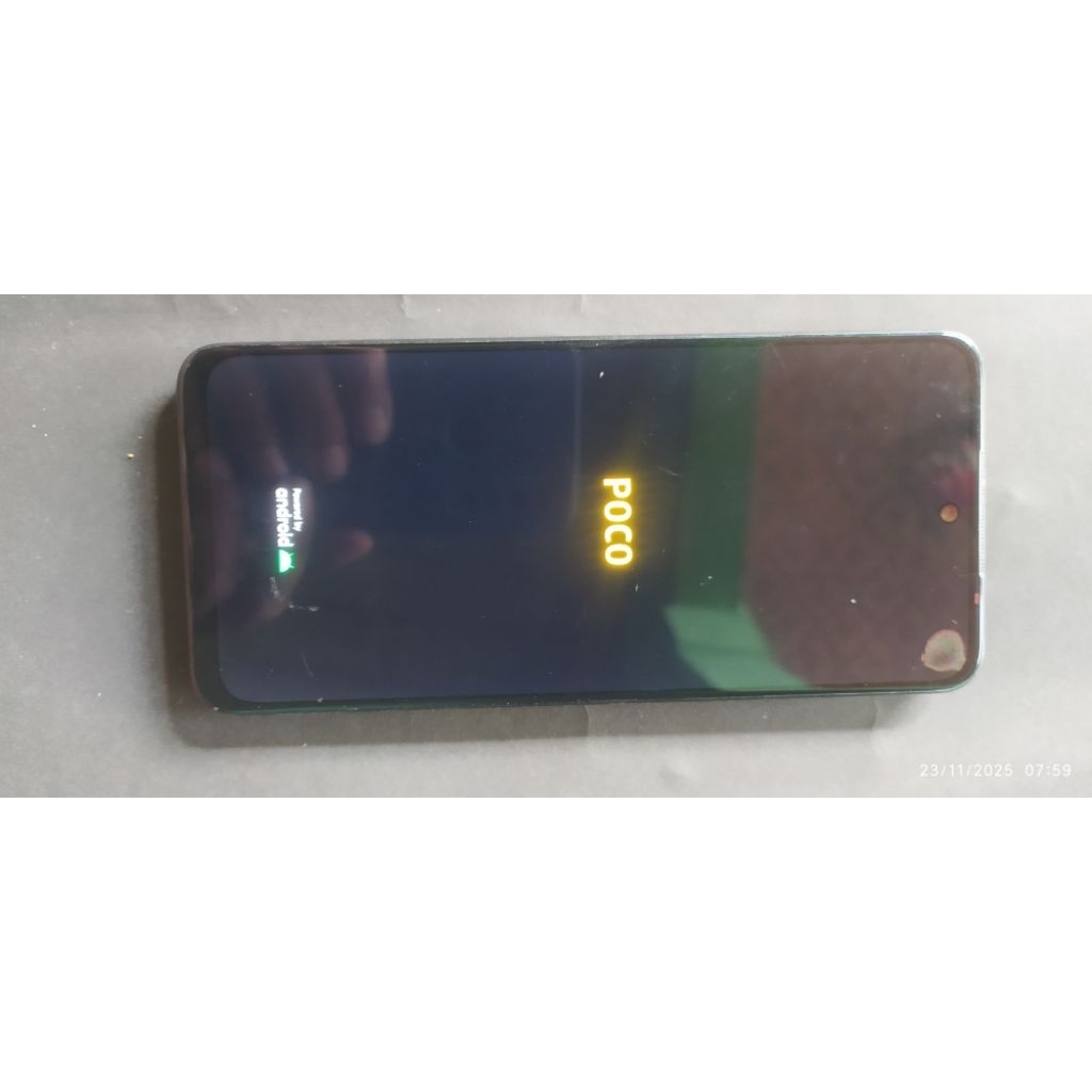 lcd, tutup mesin plus FP, backdoor Poco m3 pro 5g