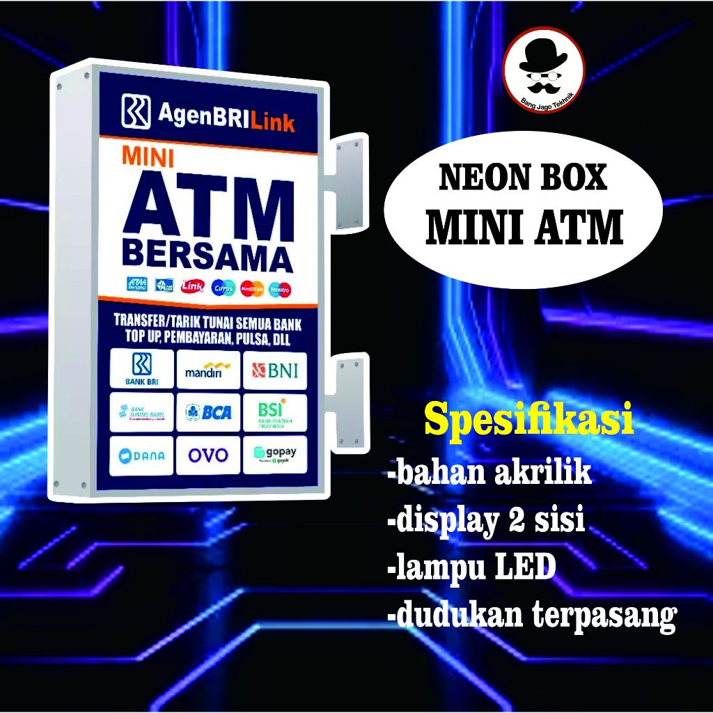 NEON BOX MURAH FULL BAHAN AKRILIK UKURAN 40 X 60
