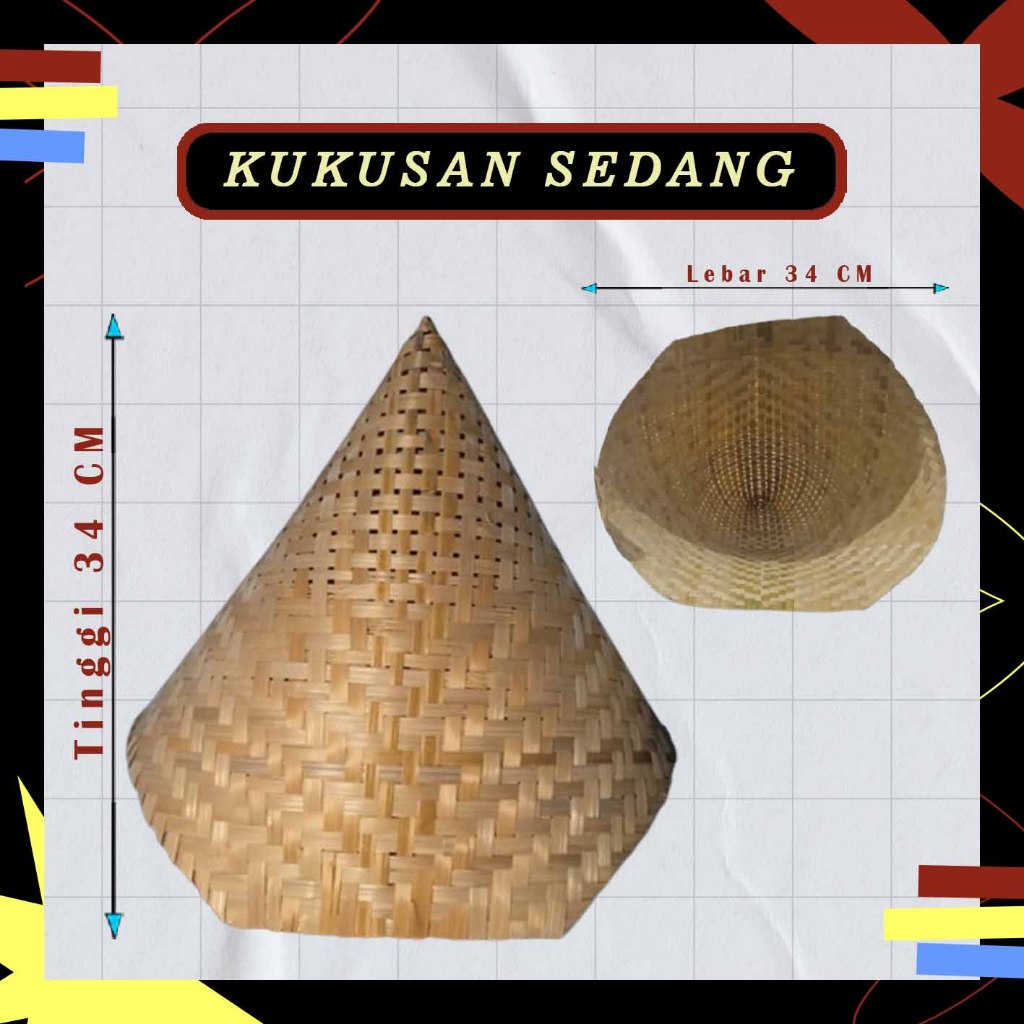 TUMPENG-kukusan nasi / kukusan makanan dari anyaman bambu / kukusan bambu sedang