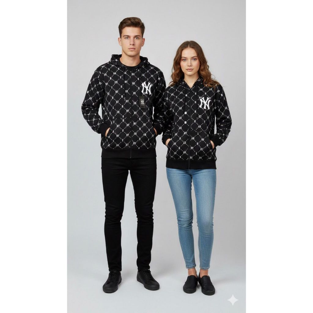 Bestie_18 - Jaket Hoodie Ziper Pria Wanita Fashion Premium N Y