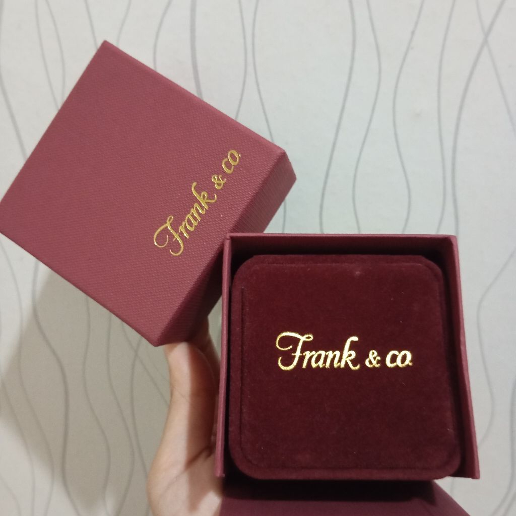 Kotak Liontin Perhiasan Frank and Co Original Frank n Co Kotak Perhiasan Beludru Pendant Box Necklac
