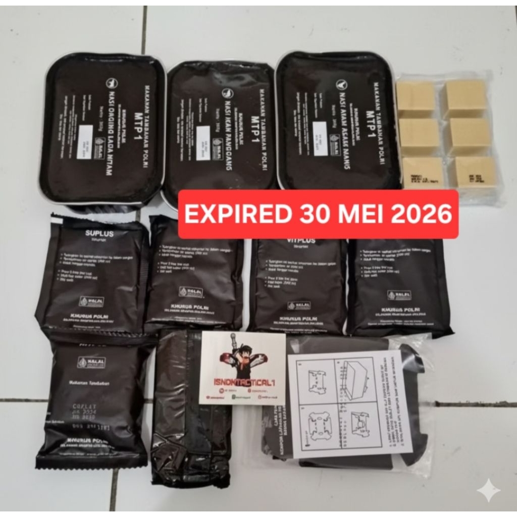 (PROMO) RANSUM MTP1 Bisa Pilih Menu/MTP POLRI (EXPIRED MEI 2026)/SURVIVAL FOOD/EMERGENCY FOOD ISI LE
