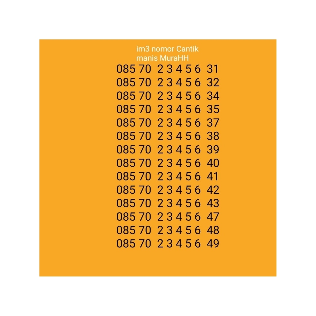 Indosat im3 no Cantik Murah