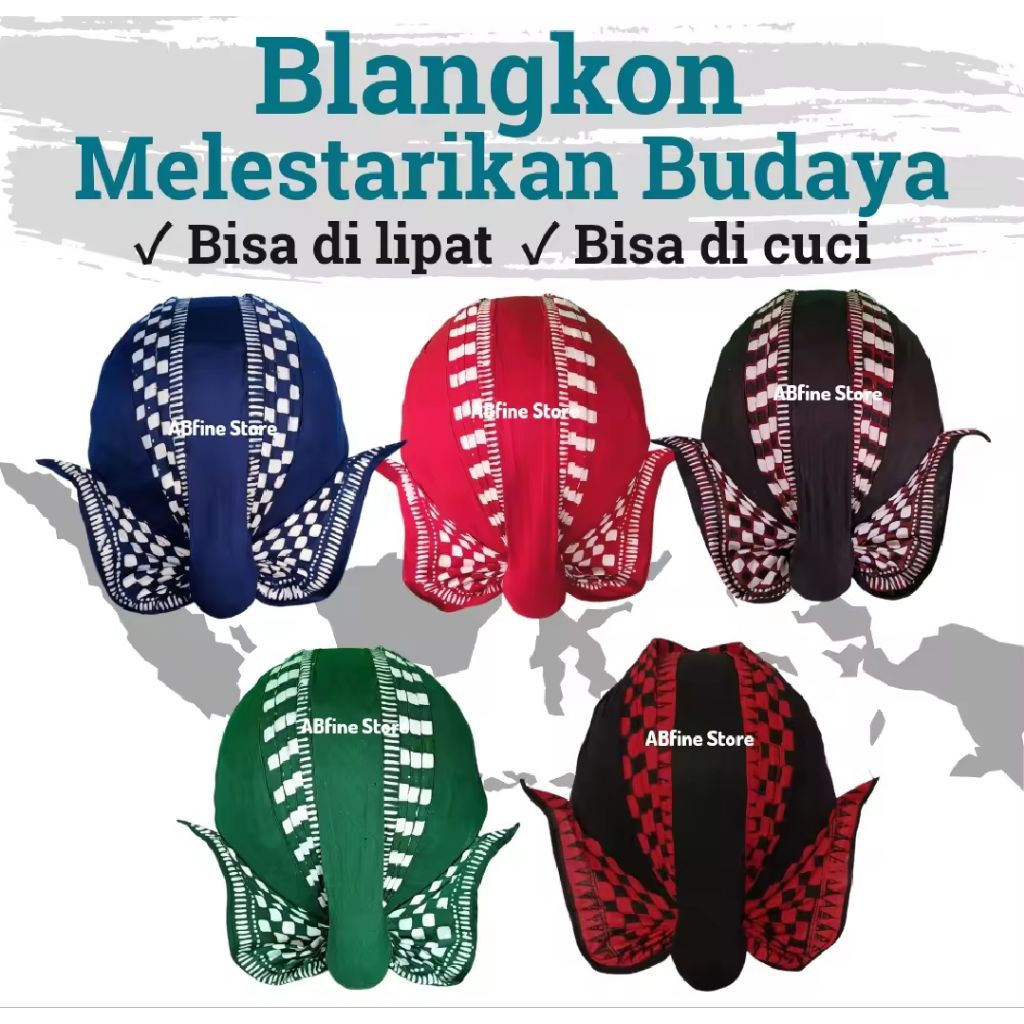 BLANGKON JAWA ALUSAN DEWASA ANAK MOTIF POLENG CATUR