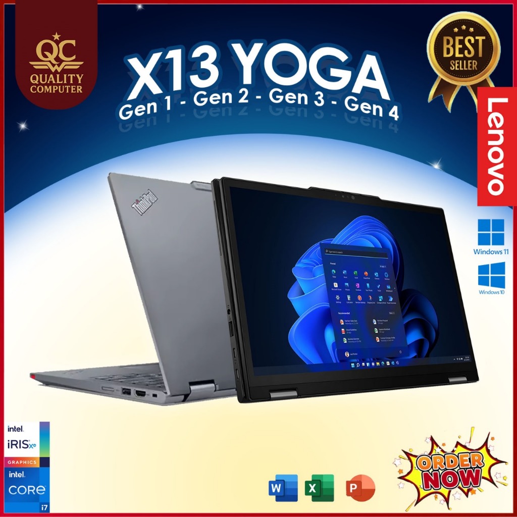 Lenovo Thinkpad X13 YOGA G4 / G3 / G2 / G1 Intel I7 I5 16GB 512GB Murah Bergaransi