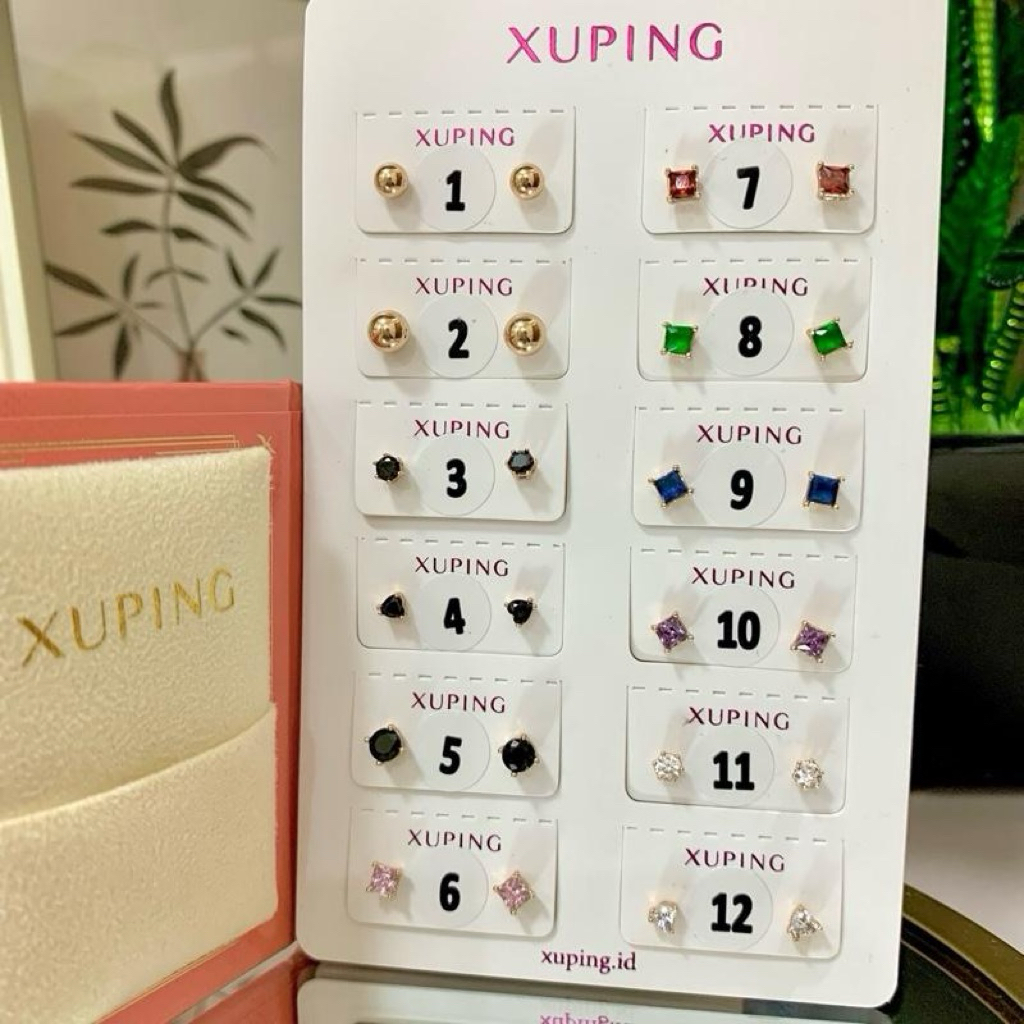[1-48] Benika Accesories - Giwang Tusuk Permata Zicronia Seluruh Koleksi Anting Xuping Jewelry - Bah