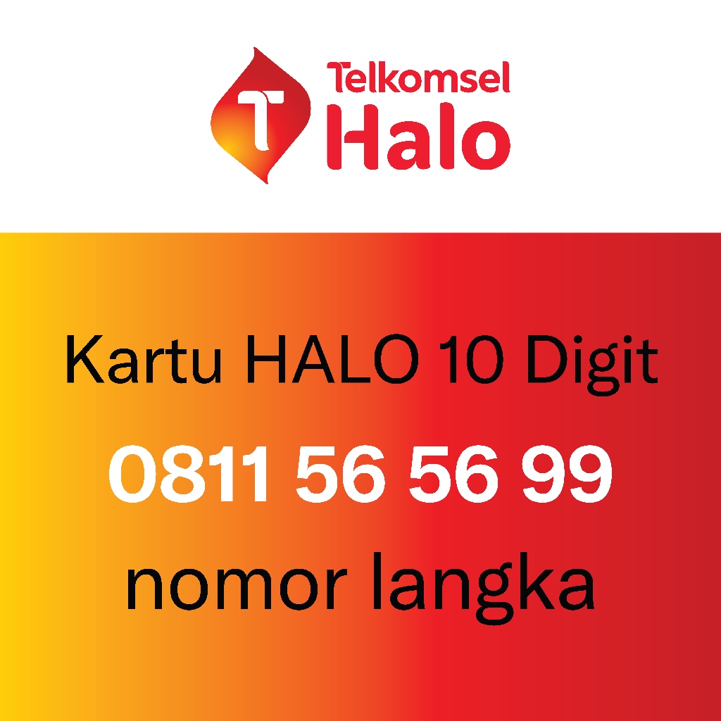 Kartu Perdana Nomor Cantik Telkomsel  HALO Pascabayar 10 Digit