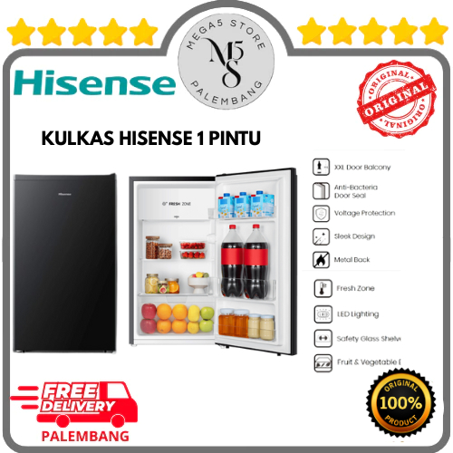 Kulkas Hisense 1 Pintu RT125D4IBN / RT198D4IBN Kulkas 1 Pintu Hisense Kulkas Satu Pintu Hisense