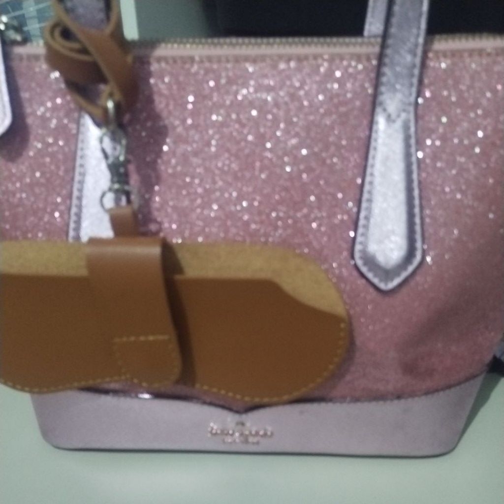 Tas Kate Spade Original Seri Lola glitter pink preloved