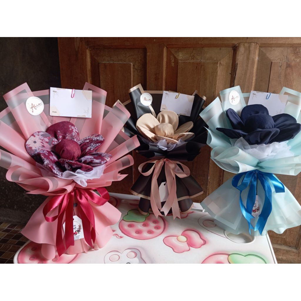 Buket Kerudung Kado Sempro Wisuda Ultah - kado hari guru