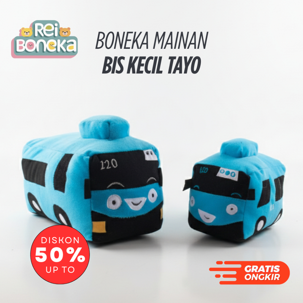 Boneka Bus Tayo Edukatif 25x15cm 4 Warna - Bisa COD