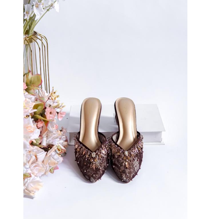 LANGKAH BY LINA LEE SEPATU WANITA PAYET WEDDING SHOES BRIDAL