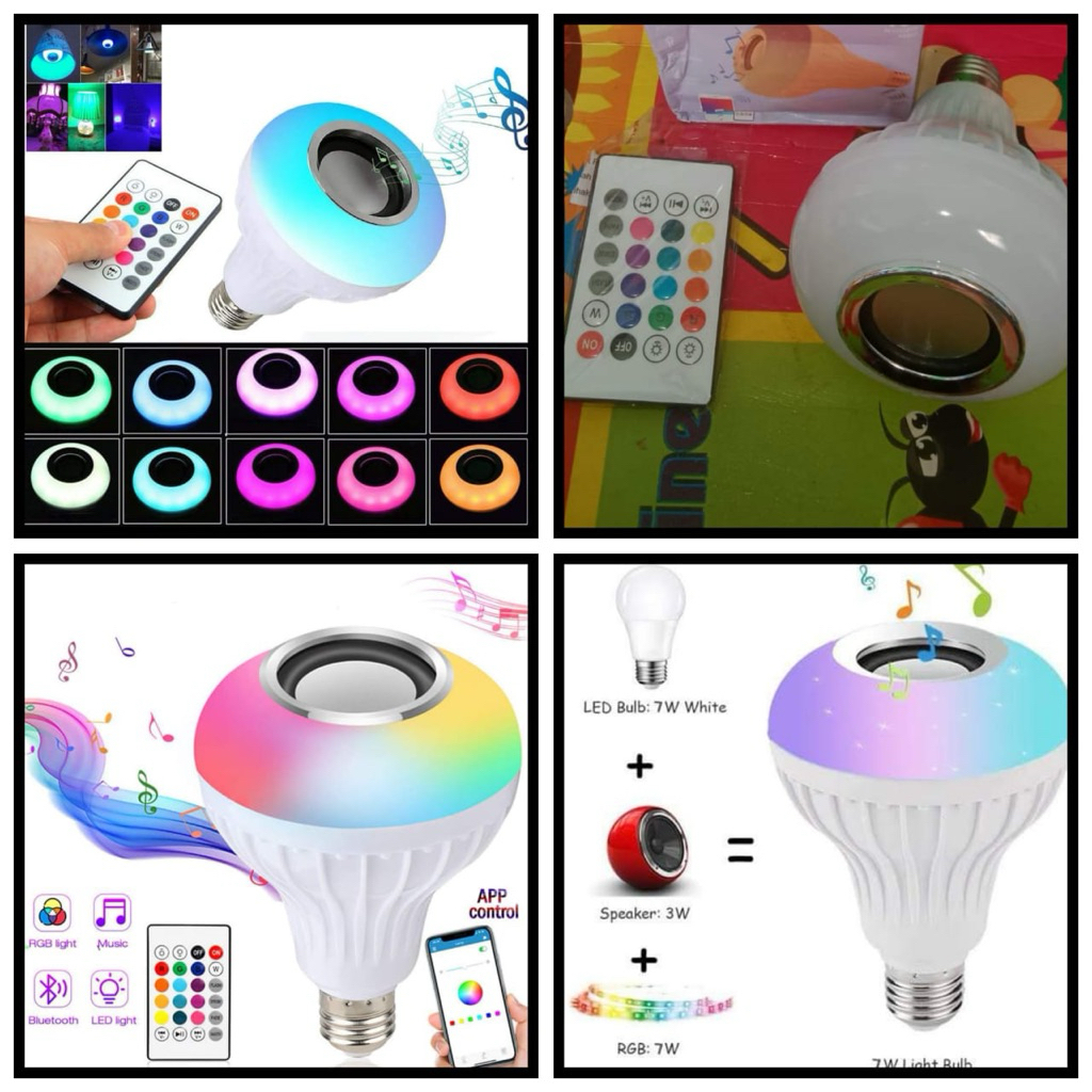 Bohlam Speaker Musik Bluetooth Lampu Speaker Bluetooth LED