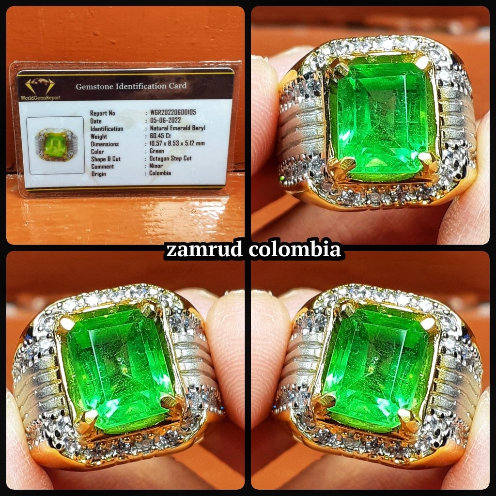 natural permata jamrud colombia super  + memo lab