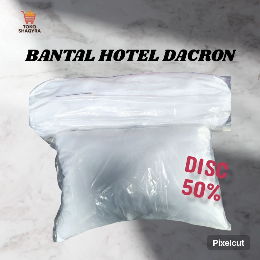 1 SET BANTAL TIDUR HOTEL POLOS PUTIH ISI BUSA DACRON ORI