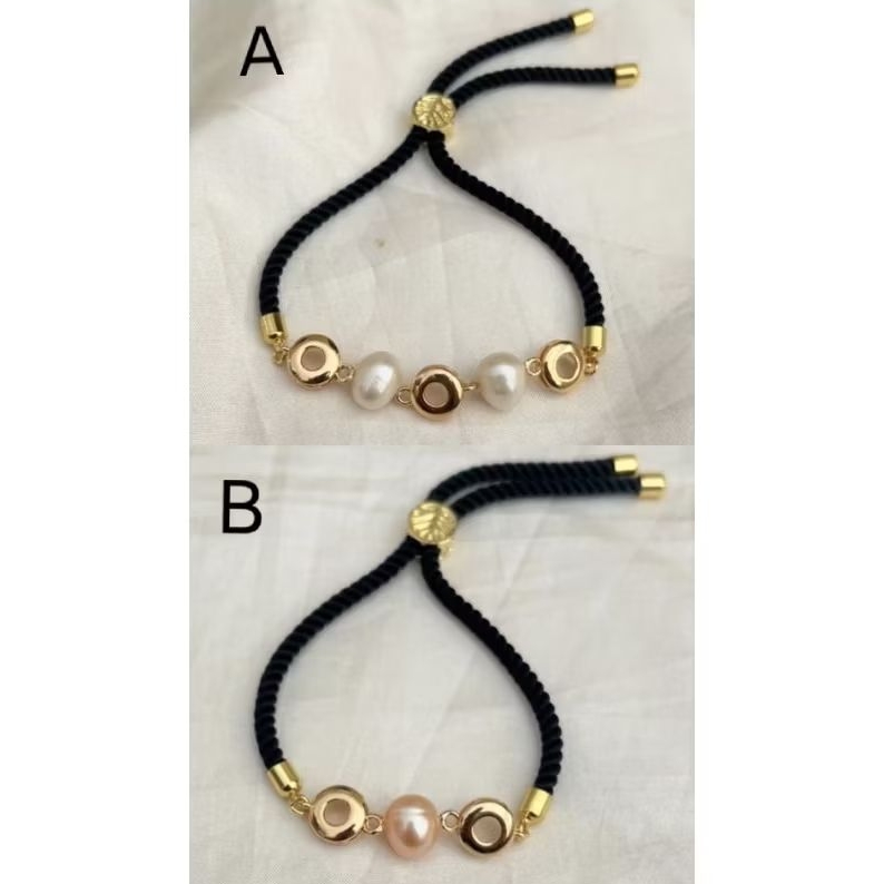 Gelang serut tali mutiara air tawar asli lombok | gelang mutiara tawar | gelang serut Mutiara