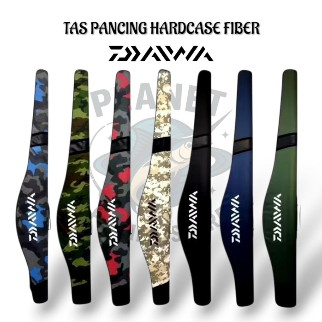 Tas Joran Pancing Ukuran 100cm Da1wa Model Selempang Hardcase Semi Fiber Waterproof Muat 1 - 2 set