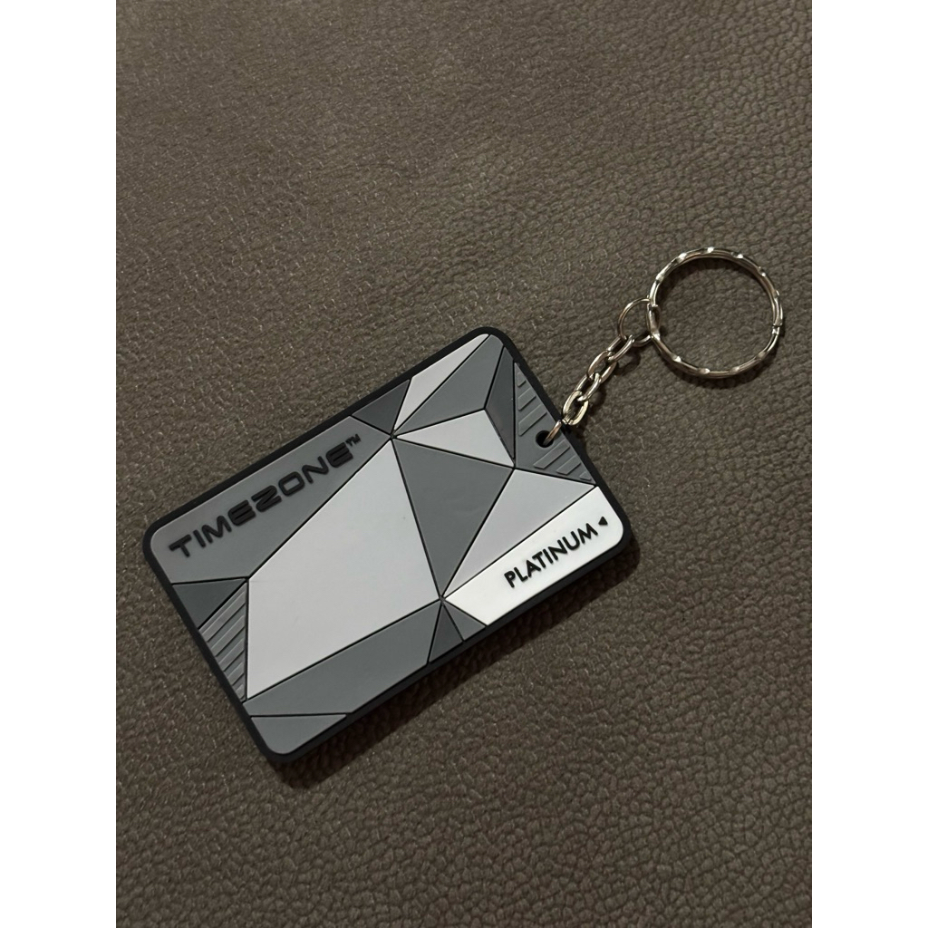 keychain rubber timezone platinum card original