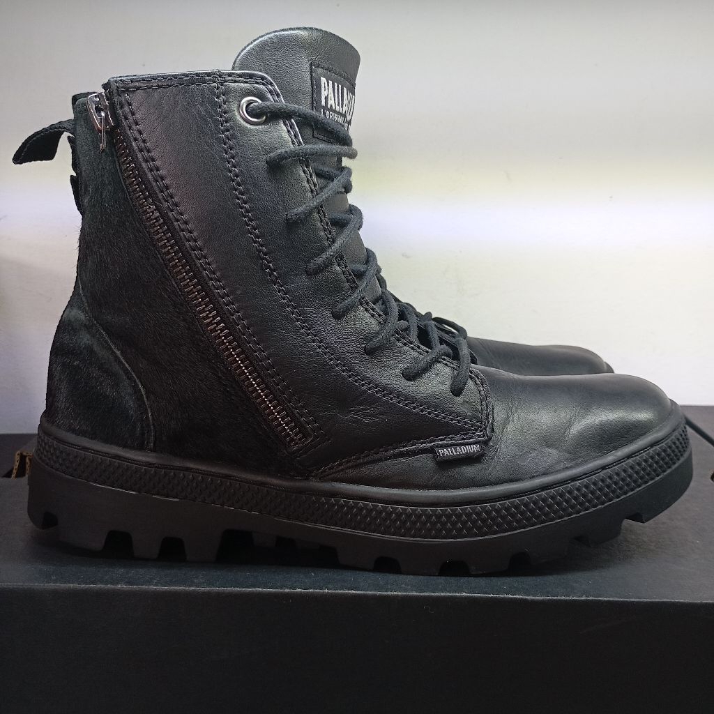 Palladium Zipper Leather Boots Size 39/40