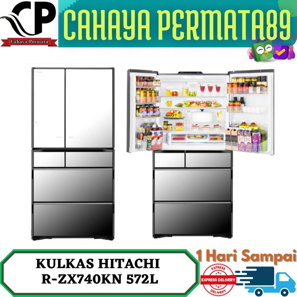 KULKAS HITACHI R-ZX740KN Kulkas Multi Door 572 Liter Inverter With Triple Filter / R-ZX740KN-X