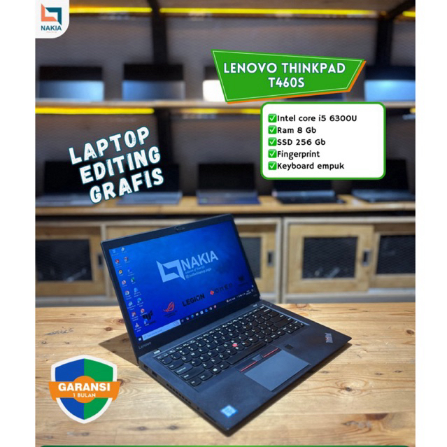 LENOVO THINKPAD T460S Intel core i5 6300U Ram 8 Gb SSD 256 Gb Fingerprint  Keyboard empuk