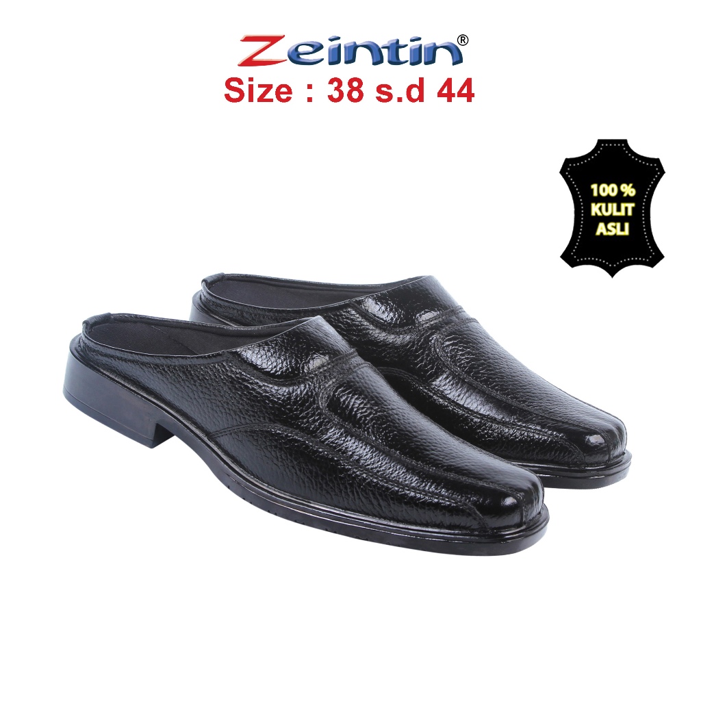 Zeintin - Sepatu Slip On Pria Sepatu Sandal Kulit Pria Sepatu Selop Pria Bustong Tutong Pria AJ