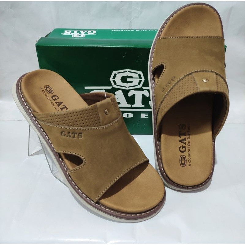 Sandal Pria New Gats VT 303 Kulit 100% Camel