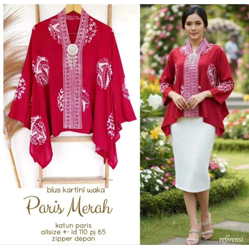 Blus batik bahan batik paris