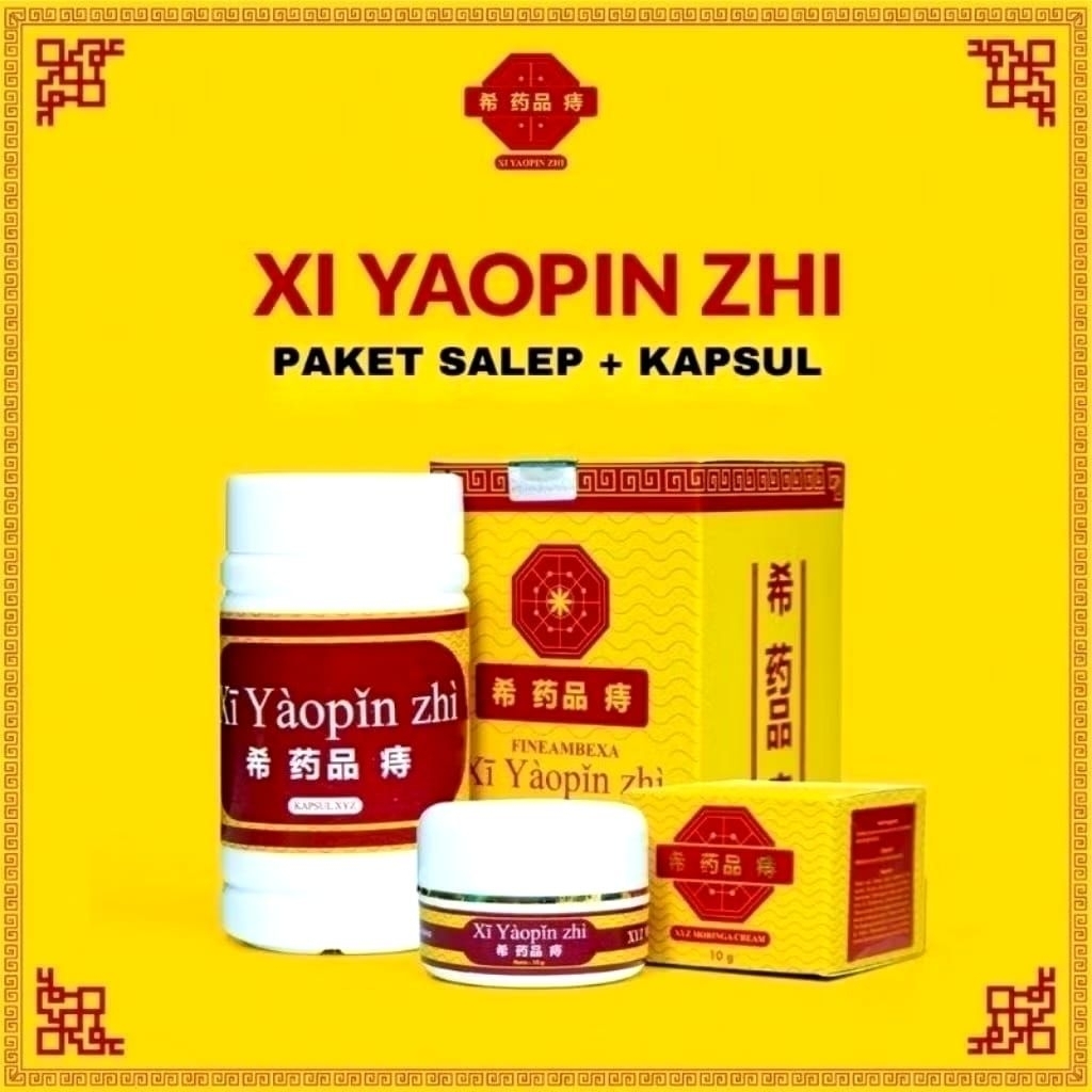 1 PAKET XI YAOPIN ZHI - Kapsul XI YAOPIN ZHI dan Cream Saleb Wasir Obat
