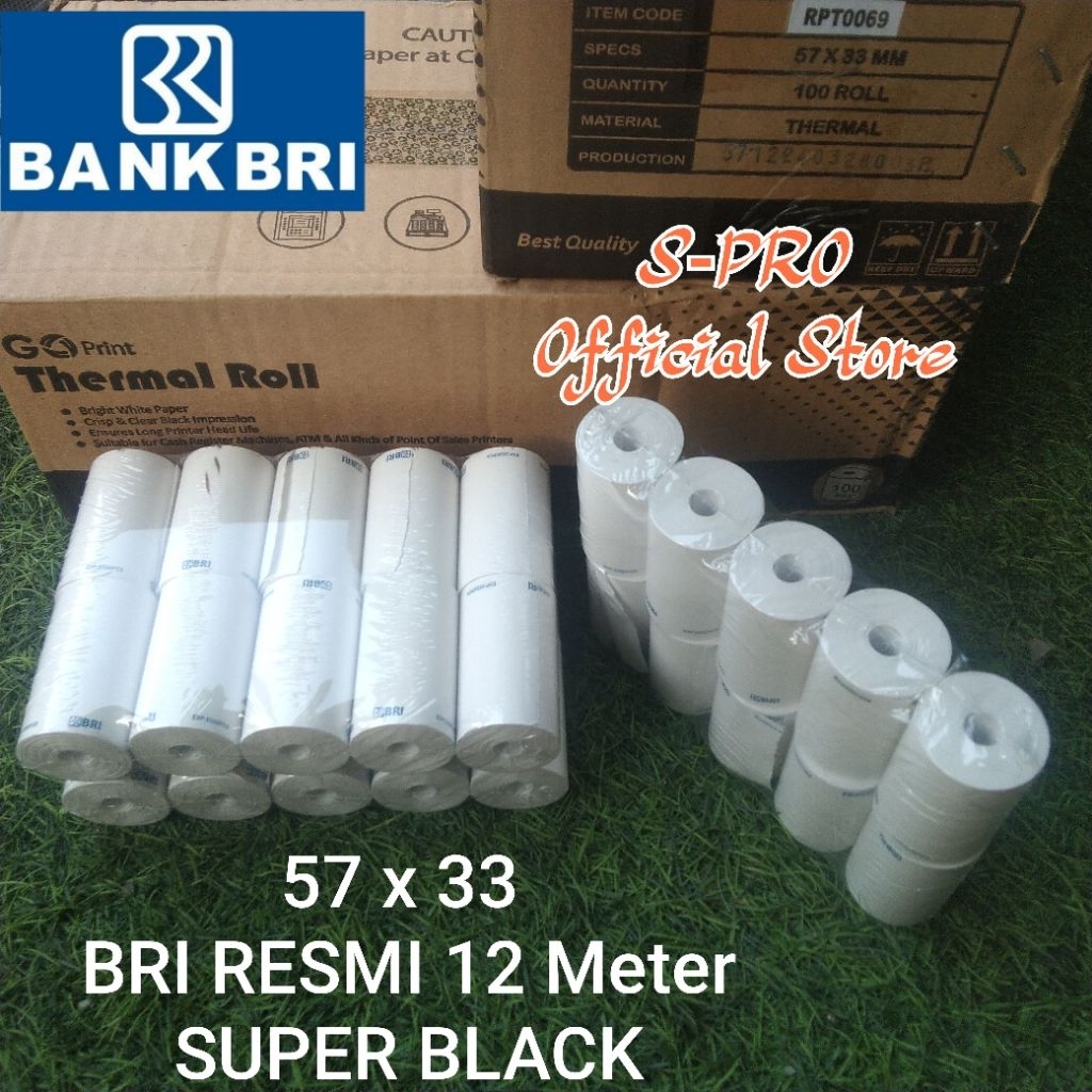 BRI 10ROLL KERTAS THERMAL STRUK BRILINK BRI RESMI