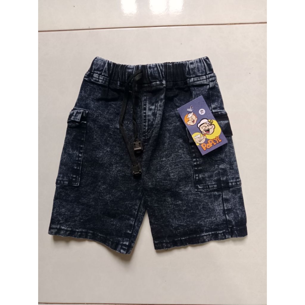 celana pendek jeans kempol anak