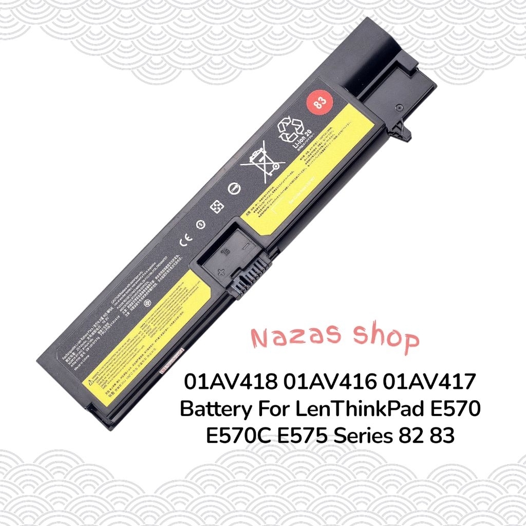 Battery Baterai Laptop Lenovo Thinkpad E570 E570C E575 Seri 82 83 ORG