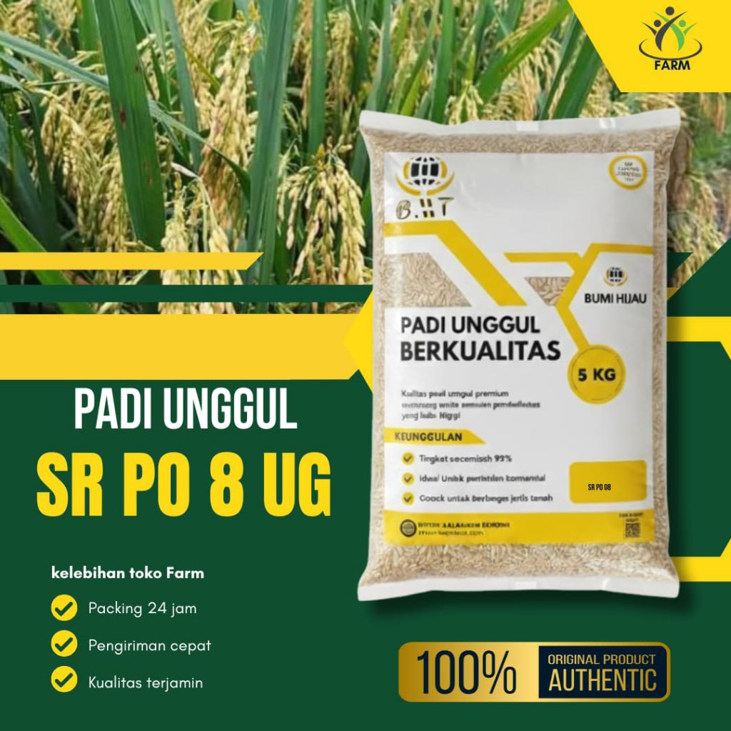 Benih padi unggul SR PO kemasan 5kg