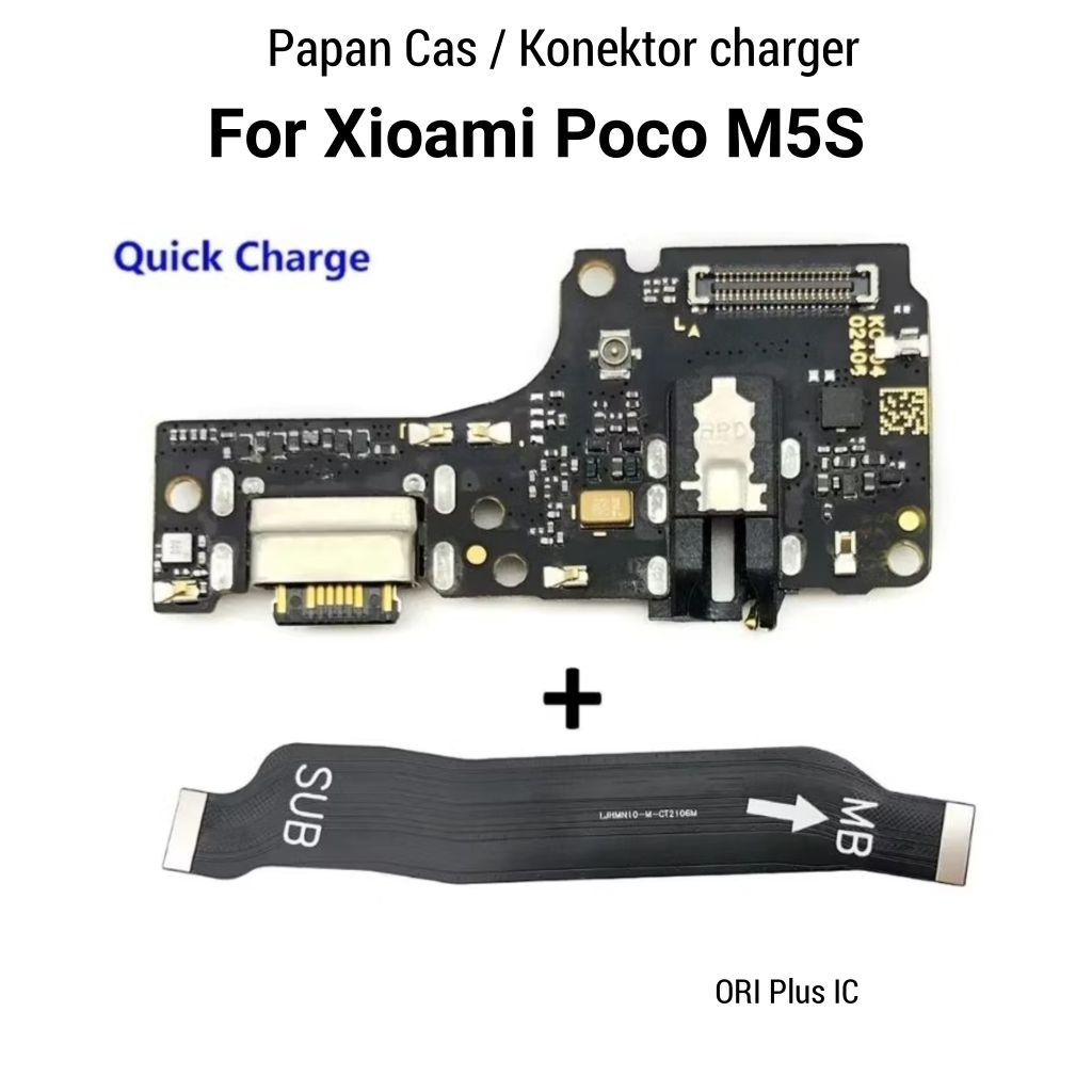 Konektor charger Xioami Poco M5S Flexible Charger Papan Cas Konektor Charger For Xioami Poco M5s