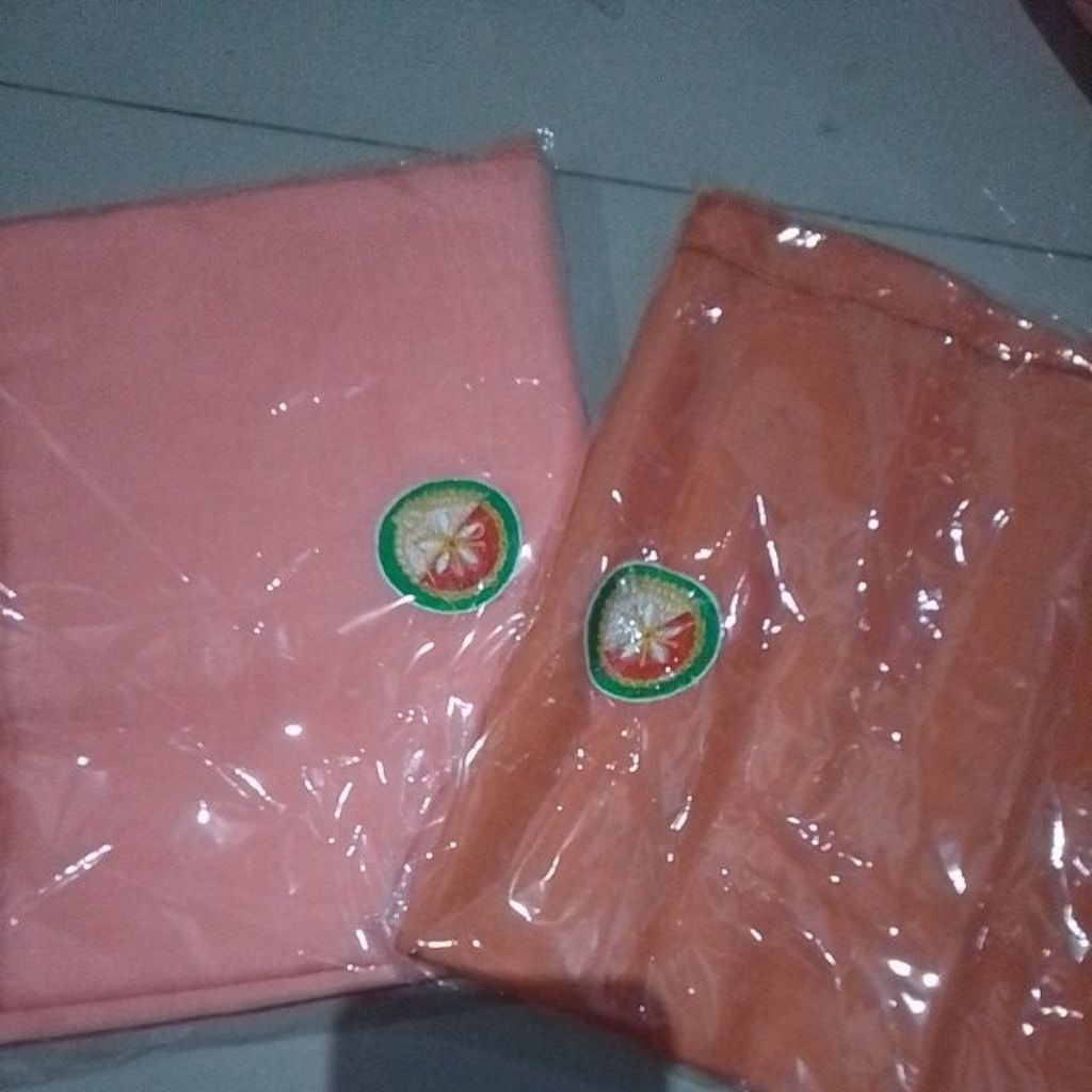 jilbab dharma wanita VOAL premium ukuran jumbo 115cm bordil logo warna BELEWAH /warna salmon
