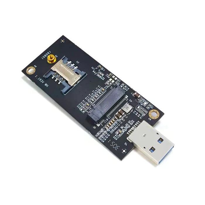 Adaptor Modem Rakitan | Adaptor NGFF Key B To USB Dengan Slot Sim | Adaptor M2 To USB 3.0