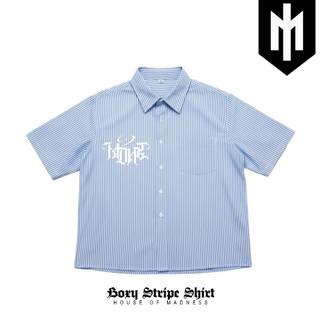 Kemeja STRIPE House of Madness GLXY  – Workshirt Streetwear Premium Oversize