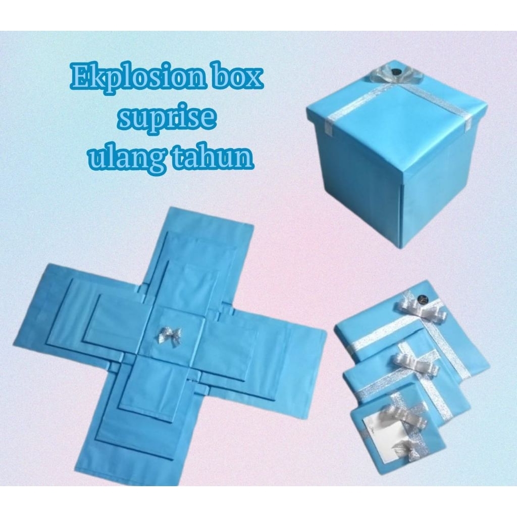 EKPLOSION BOX POLOS//SURPRISE ULANG TAHUN//BOX SNACK 3LAYER(TANPA SNACK)