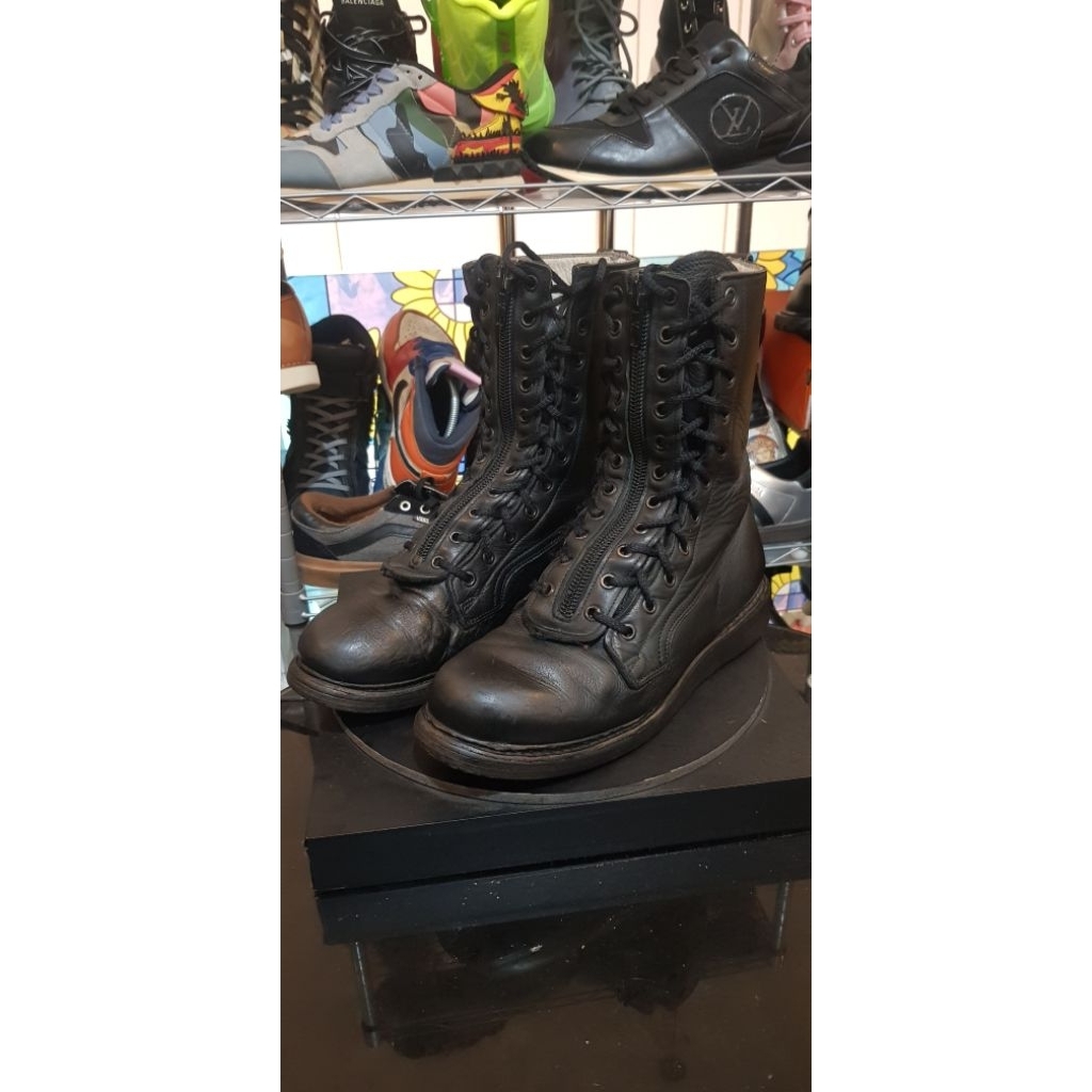 vintage german military pilot boots ziper (noser panjang) size 41 RARE