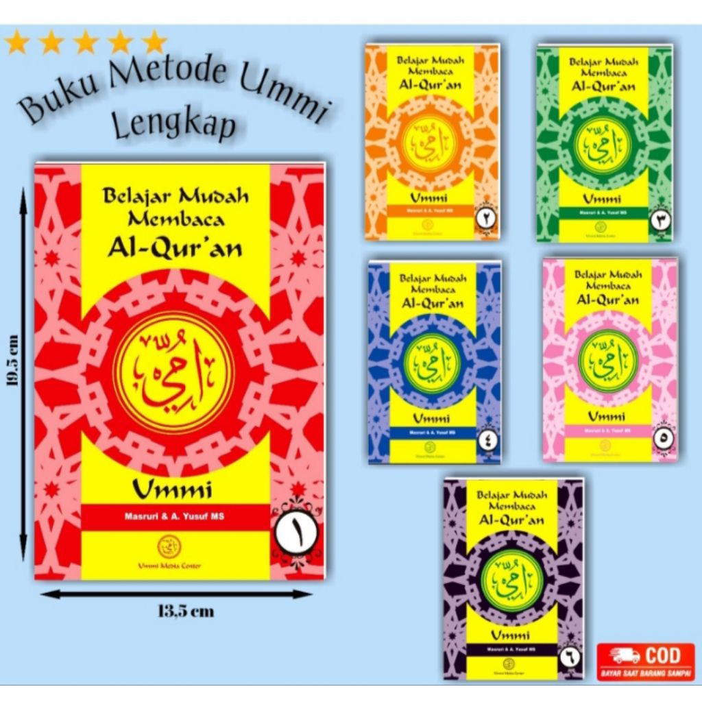 Buku Metode Ummi Lengkap - Belajar Membaca AL QURAN / Buku UMMI jilid 1 2 3 4 5 6
