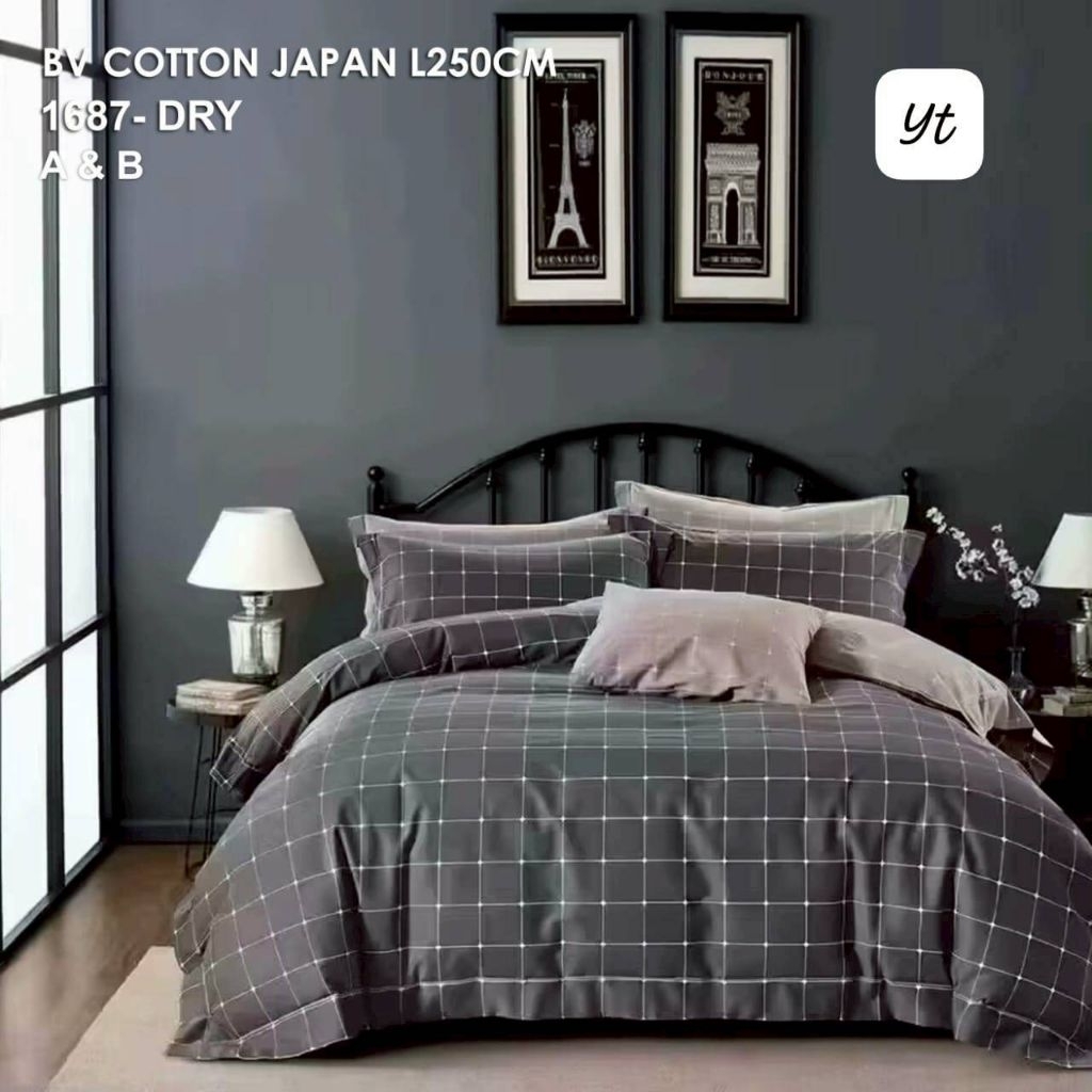 sprei katun jepang motif garis / sprei katun jepang motif abstrak / sprei minimalis katun jepang