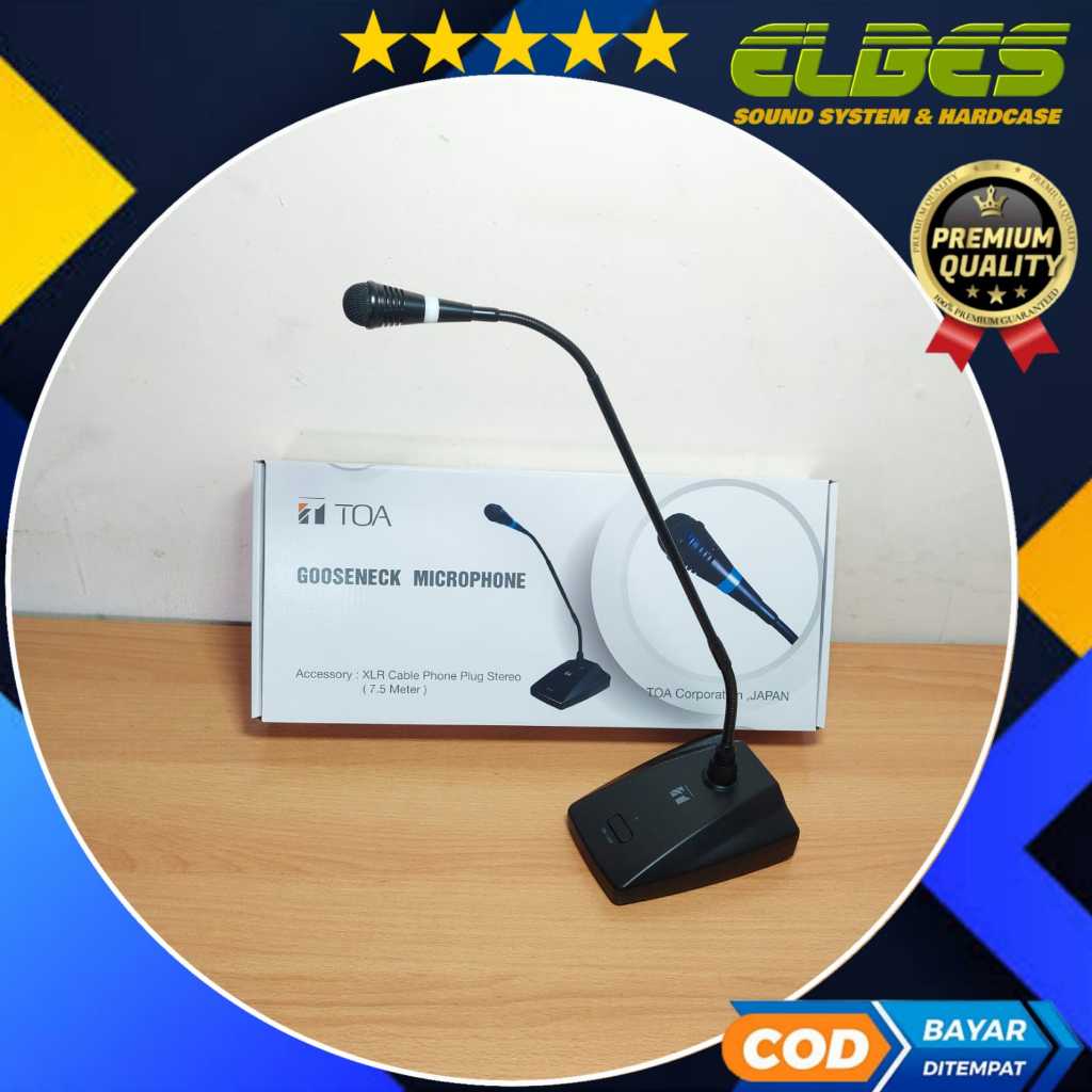 Mic Podium TOA ZM-380AS micropon meja mimbar Gooseneck micropon Toa ZM380 AS