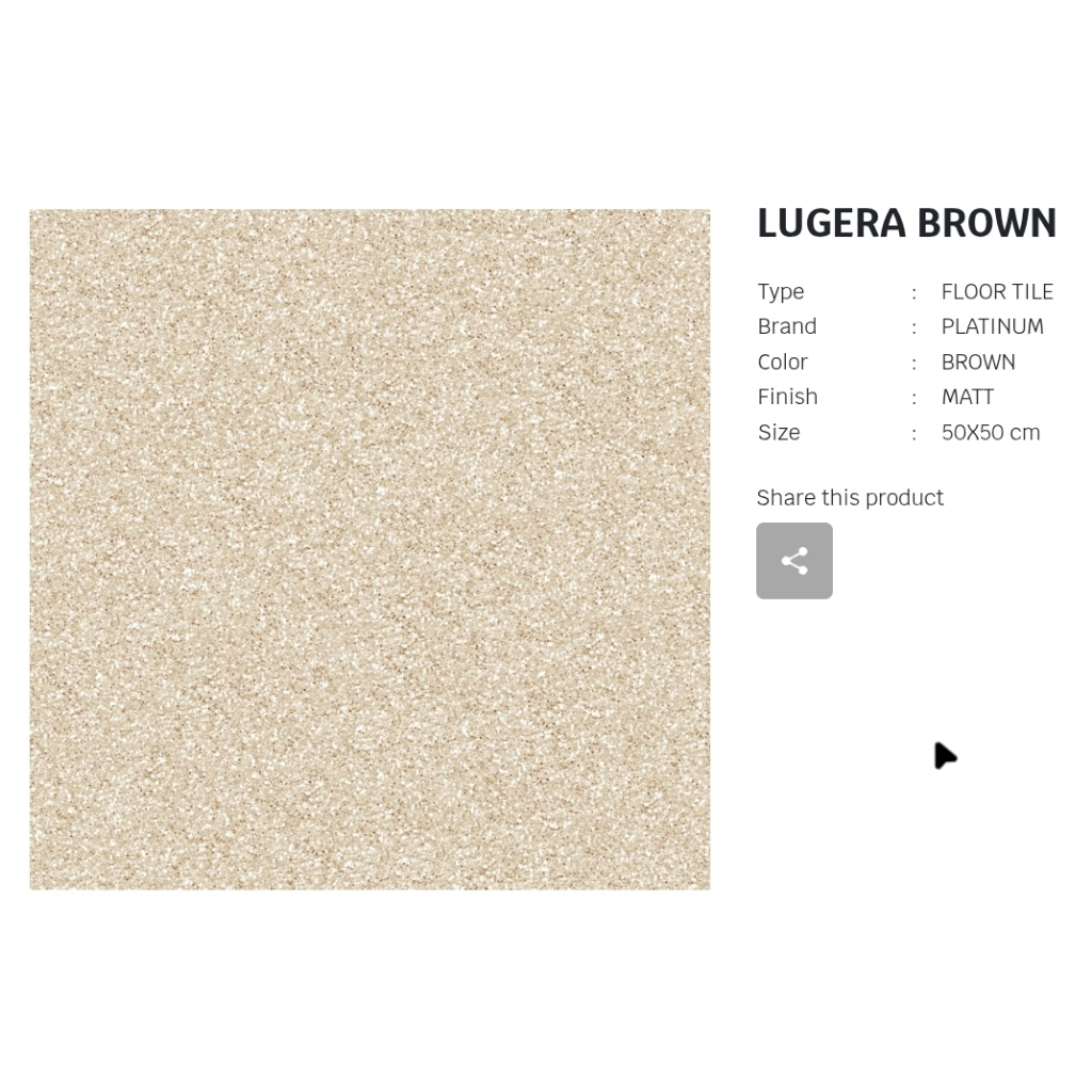 Keramik 50x50 Kilap Cutting PLATINUM Super Stop Lugera Black / Brown