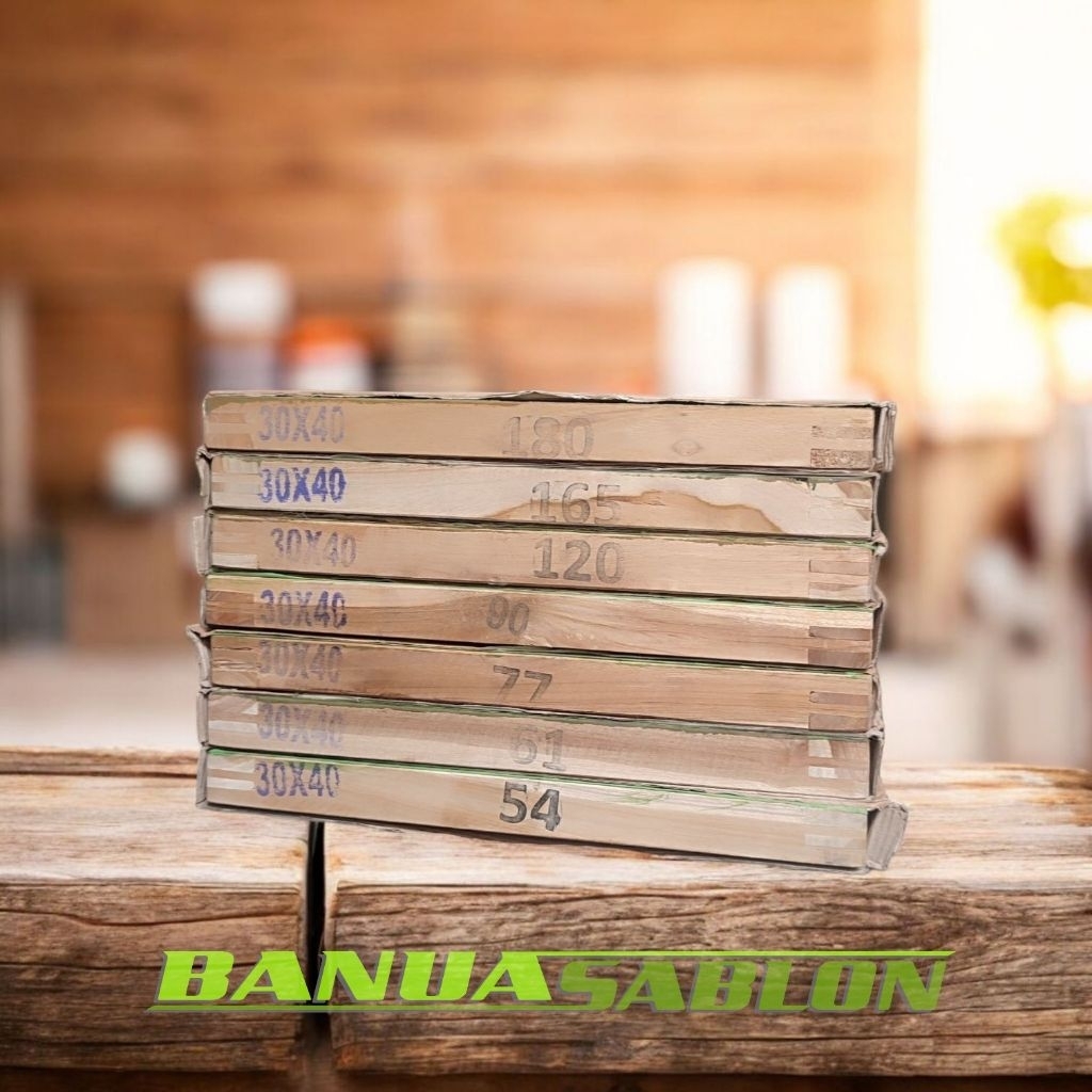 Screen Bingkai Kayu Ukuran 30 x 40