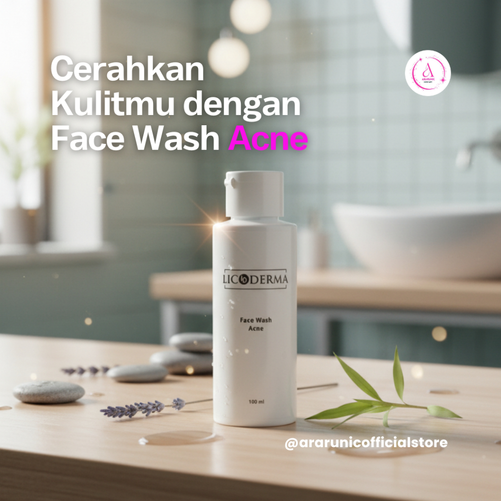 Face WASH Acne by LICODERMA 100 ml – Sabun Cuci Muka Jerawat & Kulit Berminyak