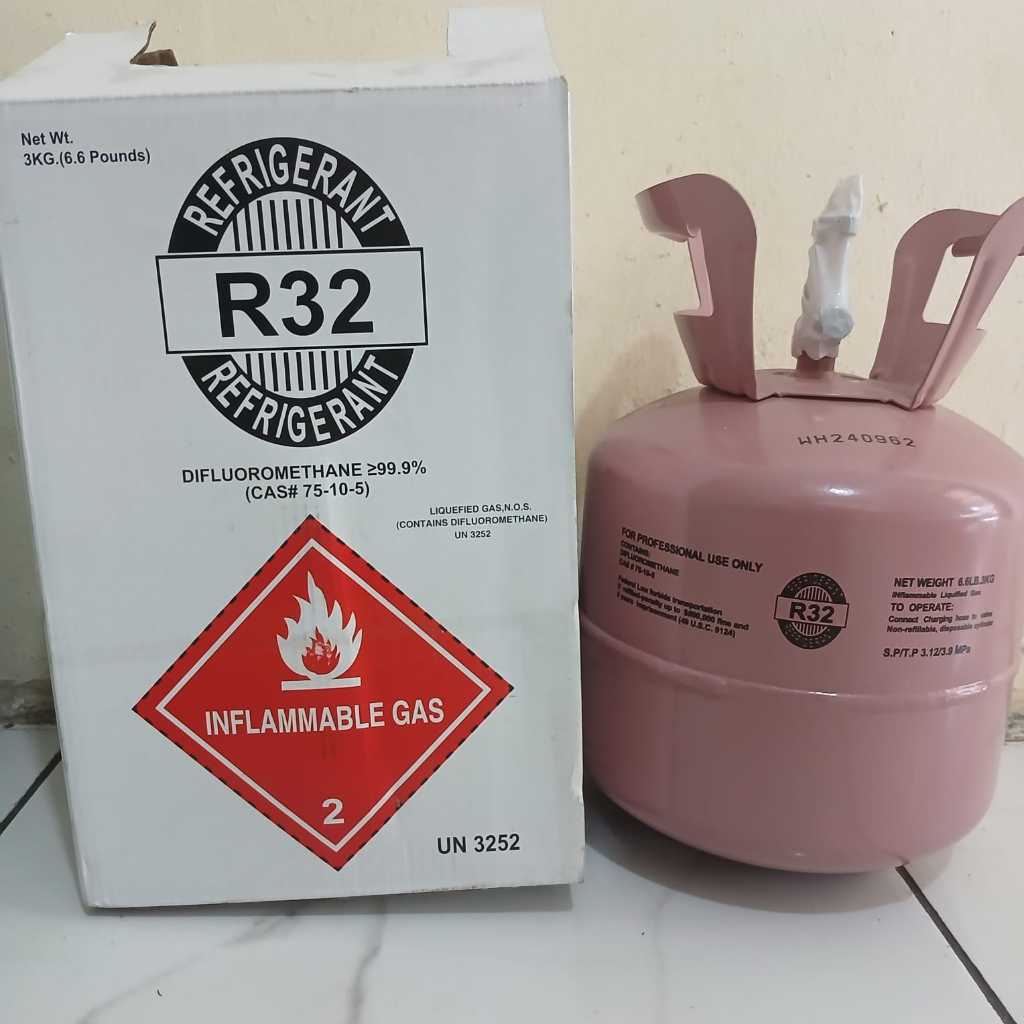 Freon Refrigerant AC R32 Tabung Kecil 3 Kg Harga per Can