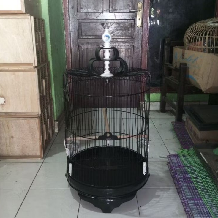 KANDANG BURUNG BULAT BESI KACER JALAK SUPER JUMBO - SANGKAR BURUNG